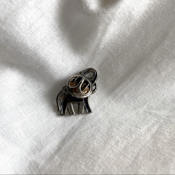 Elephant Pin with Turquoise Stones - Picture 2 of 3